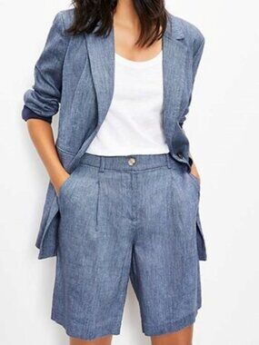 LOFT NWT Chambray Bermuda Shorts size 4